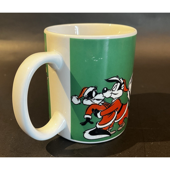 Looney Tunes Mug | Merry Wittle Christmas | VTG '95 | Bonus: Wylie Coyote Plush - Picture 10 of 12